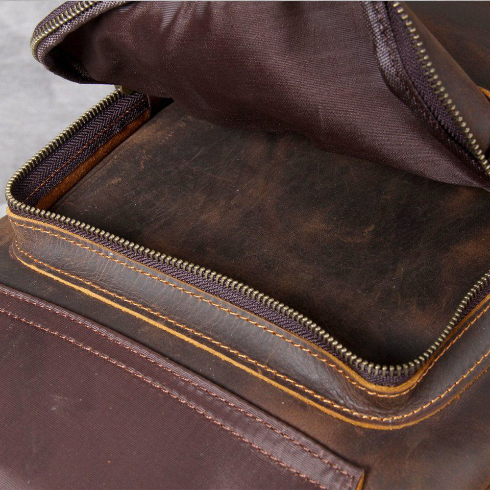 Jason - Sac à dos en cuir tan premium