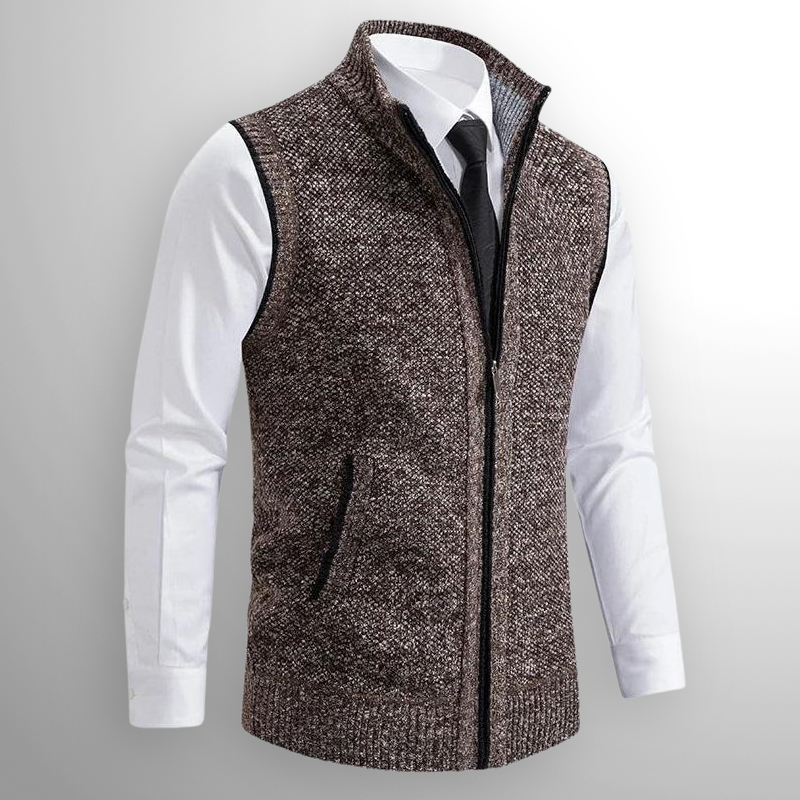 Harrison gilet | Gilet en Laine à Zip Complet