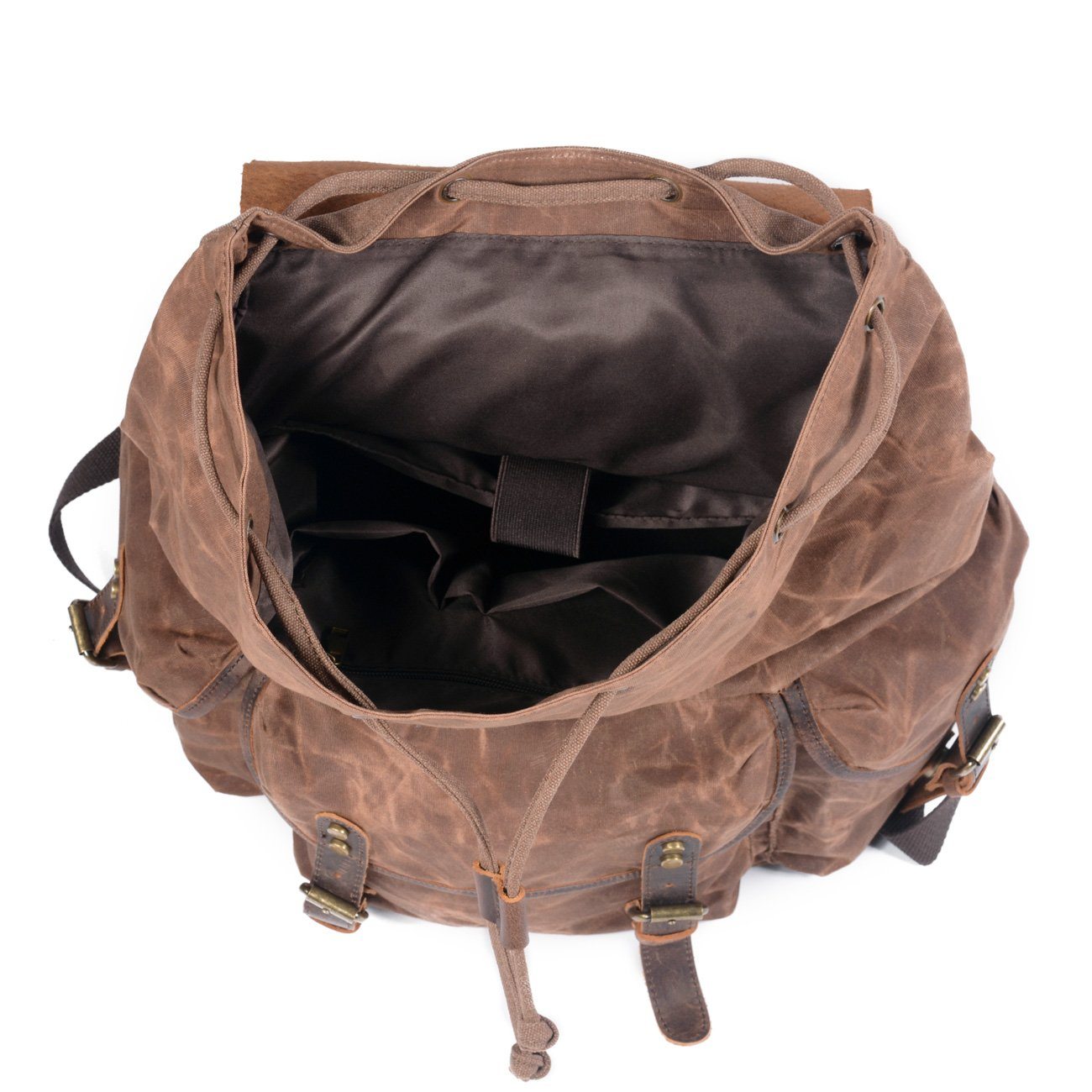 James - Sac à dos en toile et cuir vintage