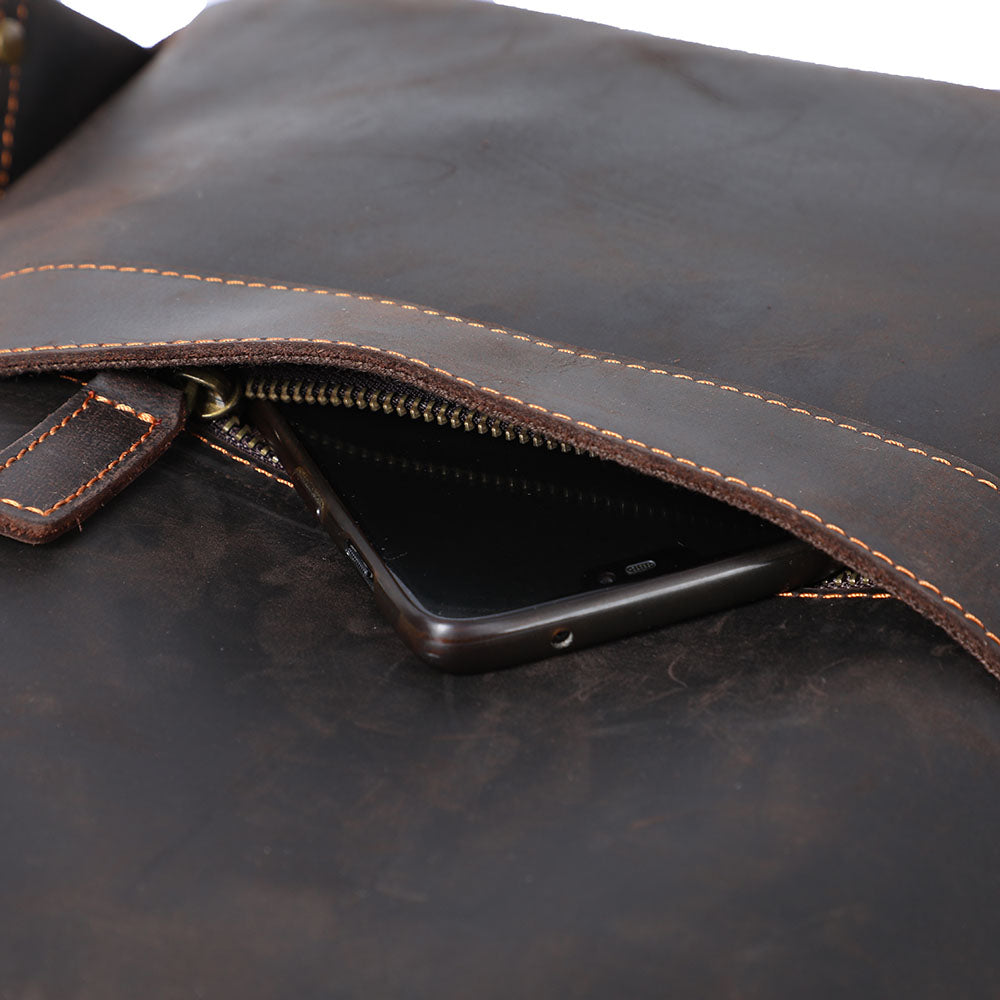 Andrew - Sac à dos en cuir pour ordinateur portable pour hommes