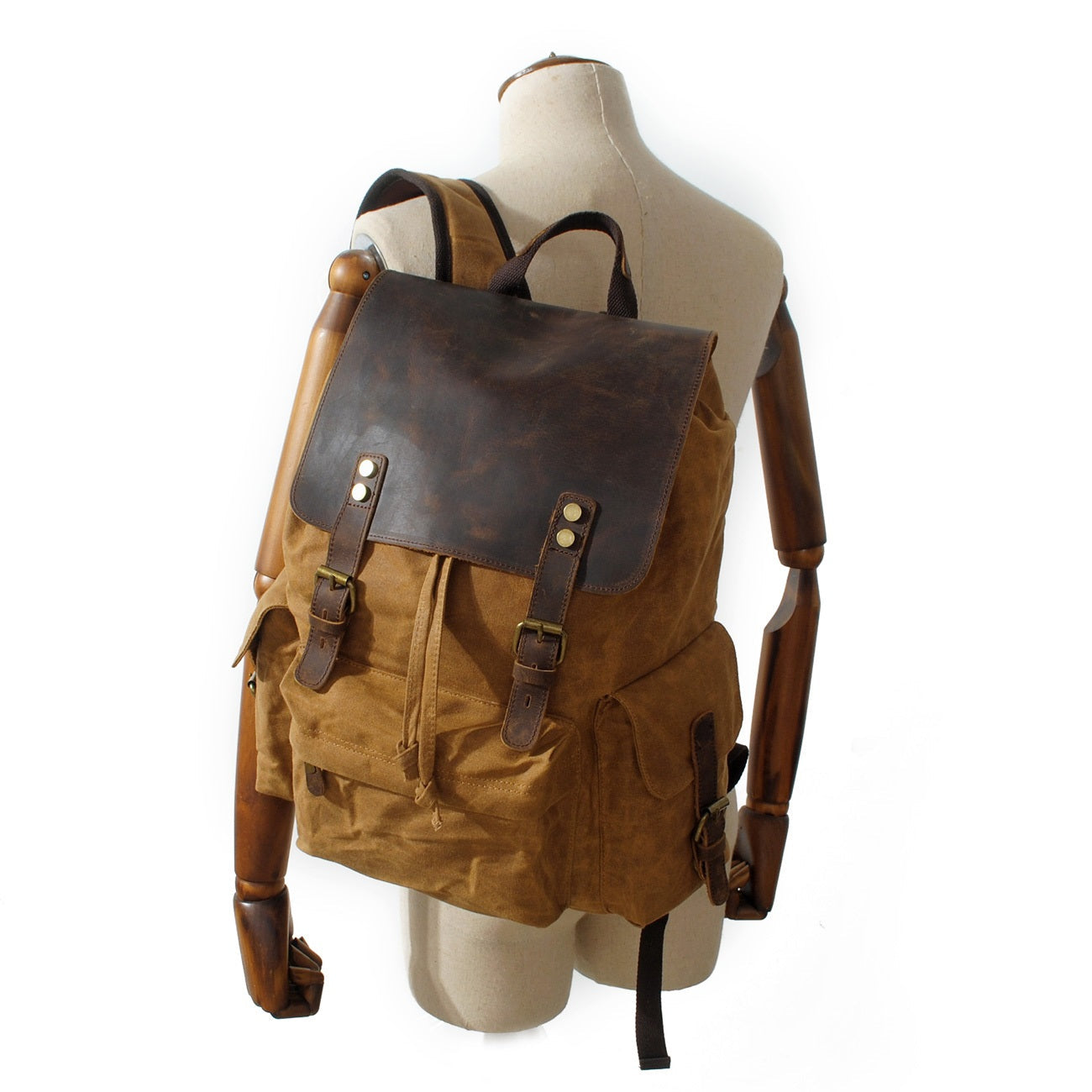 Jacob - Sac à dos vintage en toile cirée