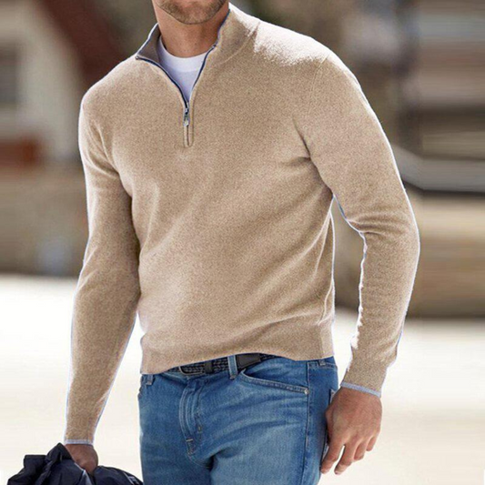William | Pull à col zippé premium