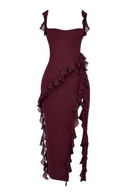 Dalia | Robe longue avec volants