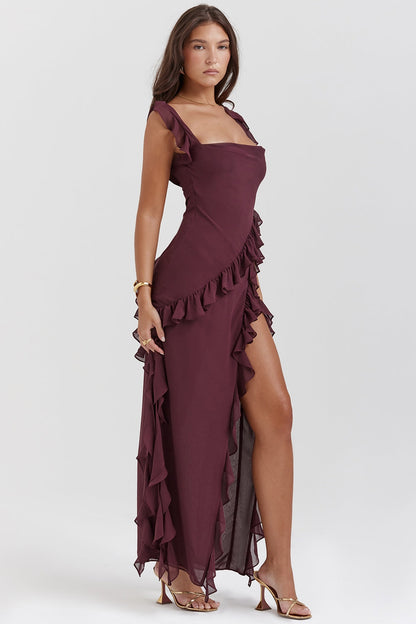 Dalia | Robe longue avec volants