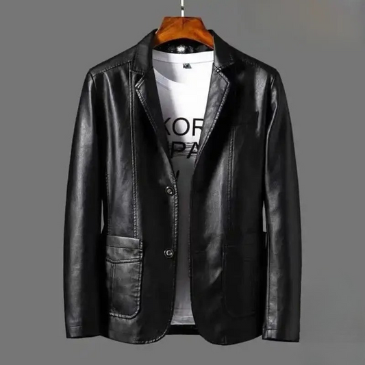 Julien | Blazer Moderne en Similicuir pour Homme