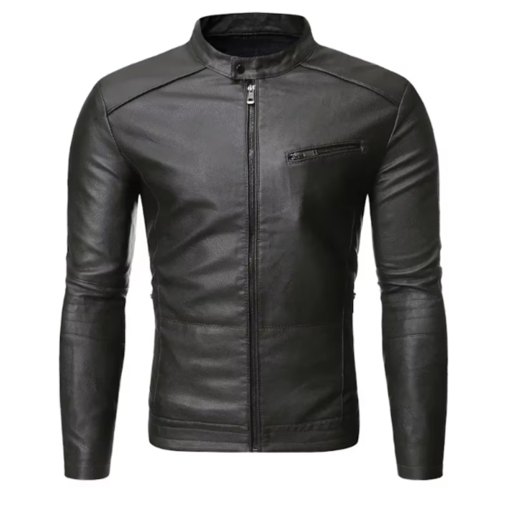 Nolan | Veste en Similicuir Ajustée pour Homme