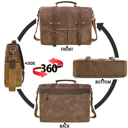 Brett - Sac à bandoulière en toile imperméable grande capacité pour hommes