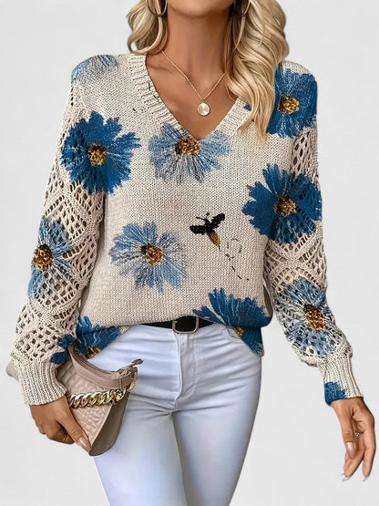 Amélie | Pull élégant avec motif floral