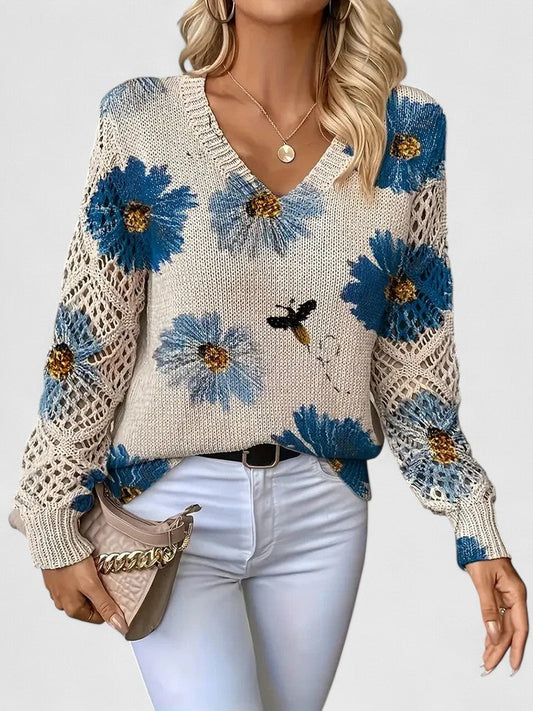Amélie | Pull élégant avec motif floral