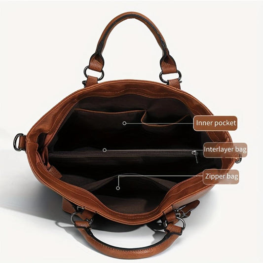 Élégance Classique de Charlotte | Sac Cabas Vintage (ACHETEZ 1 OBTENEZ 1 GRATUIT)