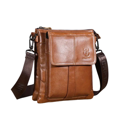Nathan - Sac en cuir slim avec design de poche à rabat