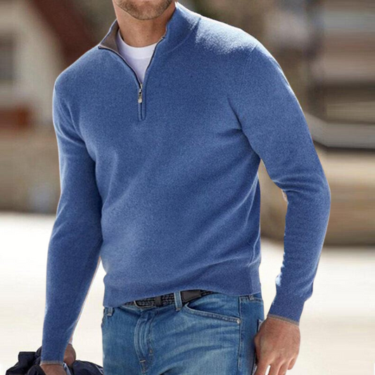 William | Pull à col zippé premium