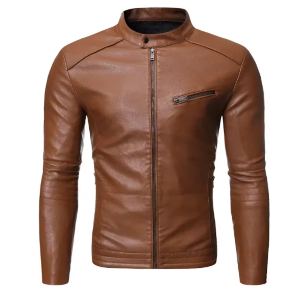 Nolan | Veste en Similicuir Ajustée pour Homme