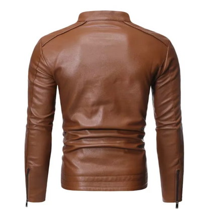 Nolan | Veste en Similicuir Ajustée pour Homme