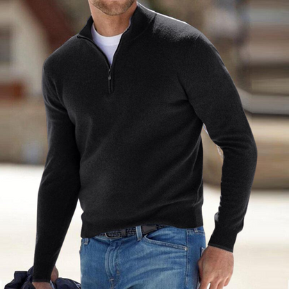 William | Pull à col zippé premium