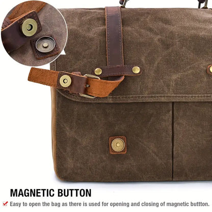 Brett - Sac à bandoulière en toile imperméable grande capacité pour hommes