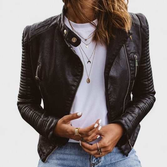 Isabelle - Veste en cuir élégante