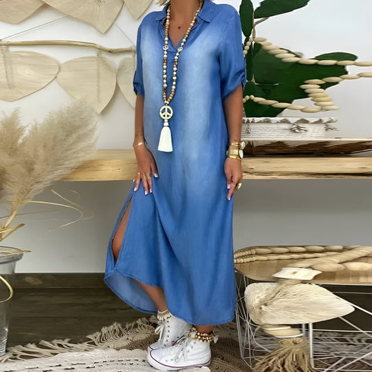 Andrea™ | Robe en denim avec décolleté en V