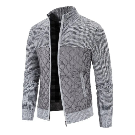 Luc – Tricot Zippé Doublé Polaire, Coupe Cintrée pour l’Automne-Hiver
