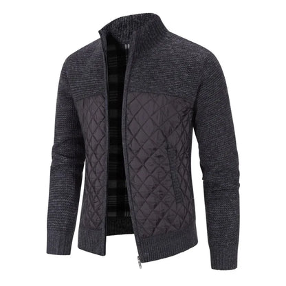 Luc – Tricot Zippé Doublé Polaire, Coupe Cintrée pour l’Automne-Hiver
