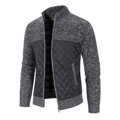 Luc – Tricot Zippé Doublé Polaire, Coupe Cintrée pour l’Automne-Hiver