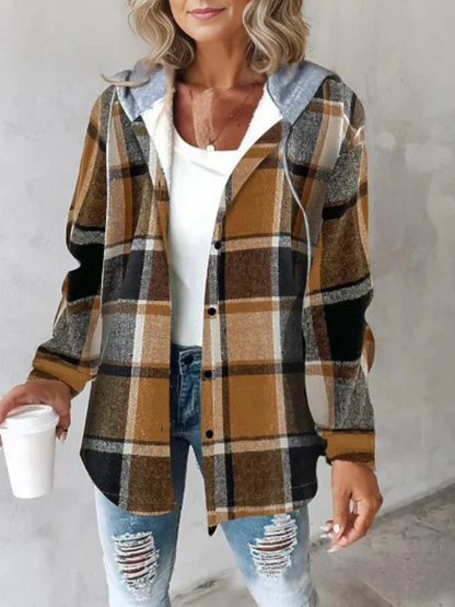 Veste à capuche à carreaux Camden