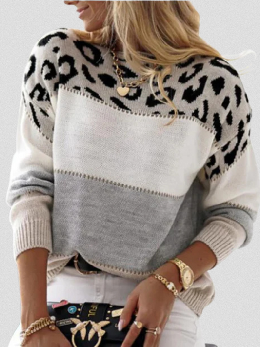 Pull à motif léopard Emma