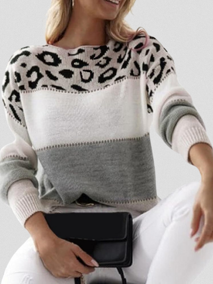 Pull à motif léopard Emma