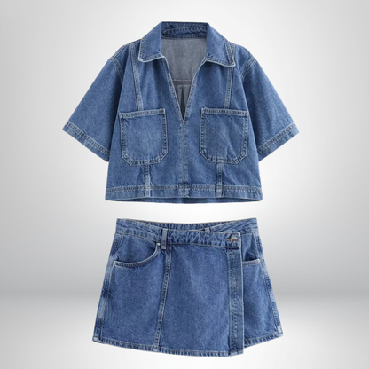 Hellen® | Ensemble en Denim à Col V