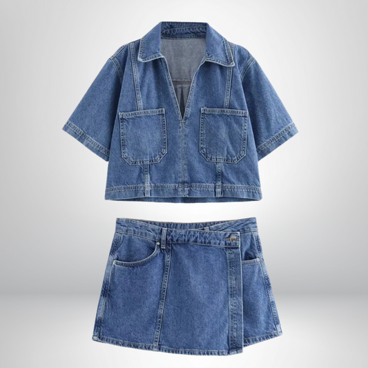 Hellen® | Ensemble en Denim à Col V