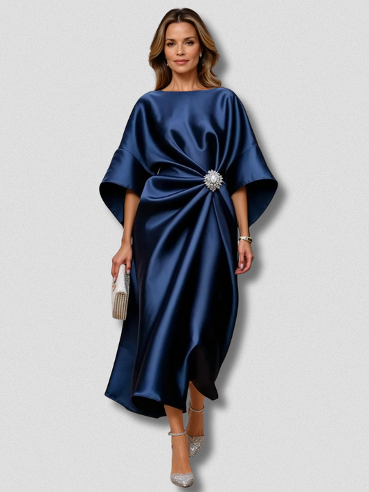 Satin Elegance Robe Maris