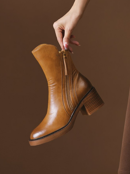 Bottines à talons blocs Barbara