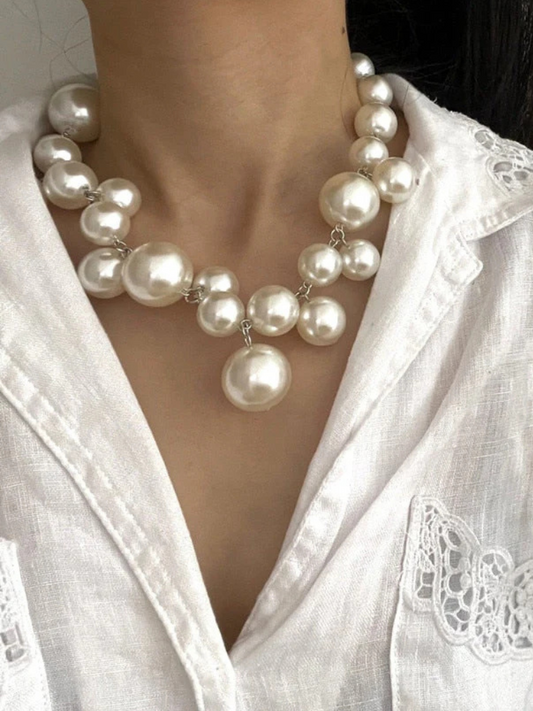 COLLIER MARIA BOLD EN PERLES