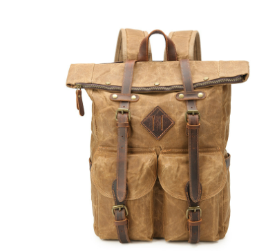 Mitchell - Sac à dos de voyage en toile cirée vintage