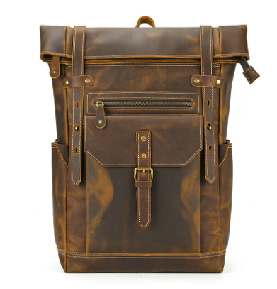 Larry - Sac à Dos en Cuir Rétro pour Hommes