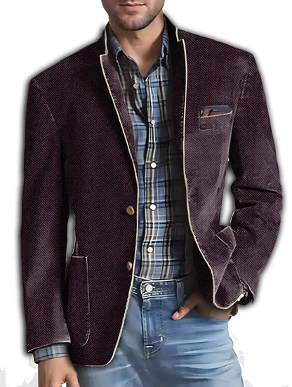 Marc - Élégante Veste de Costume Imprimée pour Homme, Confort et Style Assurés!