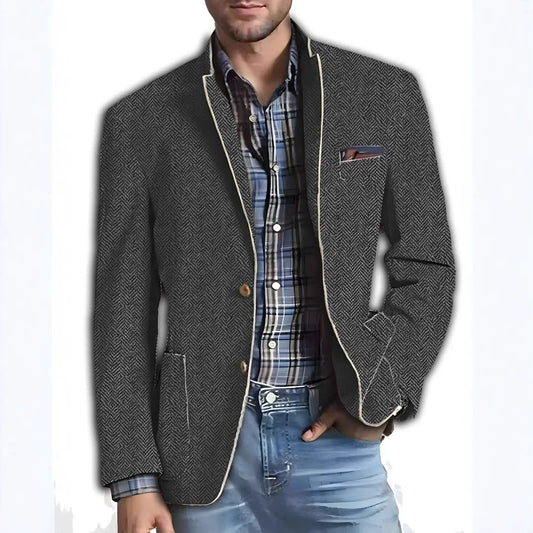 Marc - Élégante Veste de Costume Imprimée pour Homme, Confort et Style Assurés!