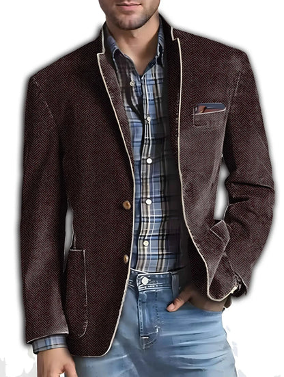 Marc - Élégante Veste de Costume Imprimée pour Homme, Confort et Style Assurés!