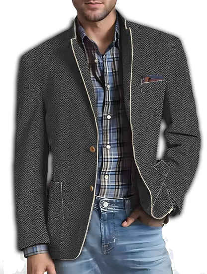 Marc - Élégante Veste de Costume Imprimée pour Homme, Confort et Style Assurés!