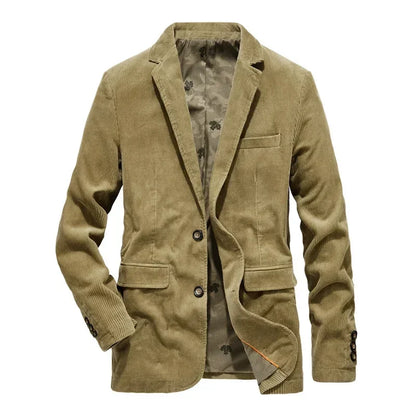 Jean - Élégance intemporelle : Veste en velours côtelé pour hommes, idéale pour le printemps et l'automne. Style décontracté et ajusté, parfait pour les affaires ou les sorties.