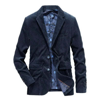 Jean - Élégance intemporelle : Veste en velours côtelé pour hommes, idéale pour le printemps et l'automne. Style décontracté et ajusté, parfait pour les affaires ou les sorties.