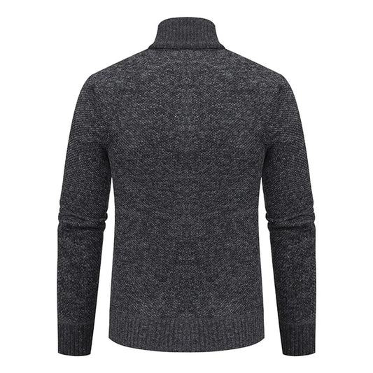 Julien: Manteau en tricot élégant pour hommes, style slim et confort optimal.