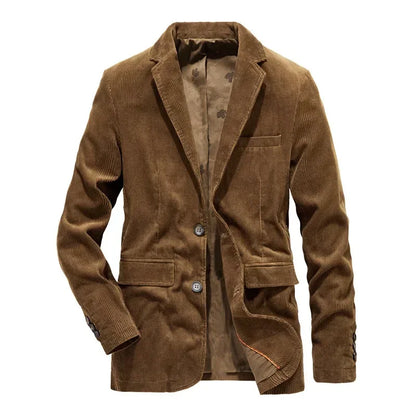 Jean - Élégance intemporelle : Veste en velours côtelé pour hommes, idéale pour le printemps et l'automne. Style décontracté et ajusté, parfait pour les affaires ou les sorties.