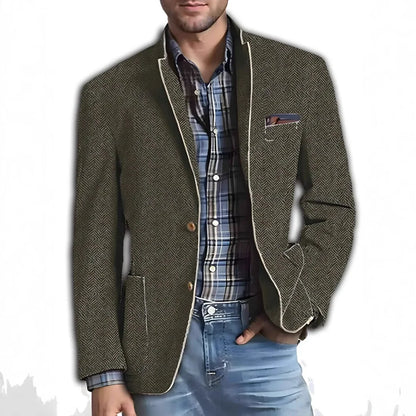 Marc - Élégante Veste de Costume Imprimée pour Homme, Confort et Style Assurés!