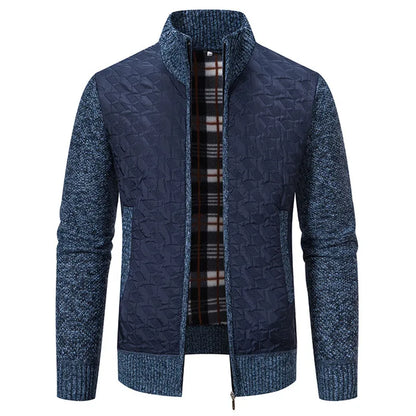 Julien: Manteau en tricot élégant pour hommes, style slim et confort optimal.