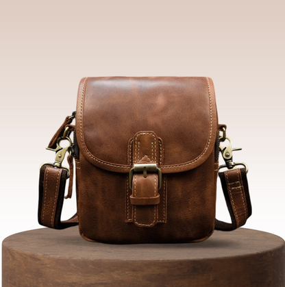 Zachary - Sac à bandoulière en cuir véritable pour hommes