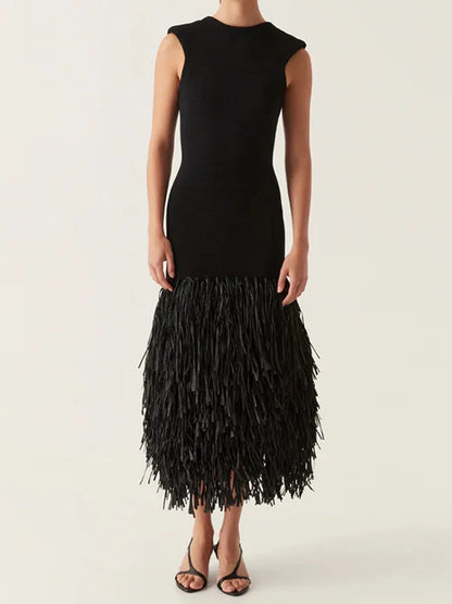 Ana | Robe longue à franges