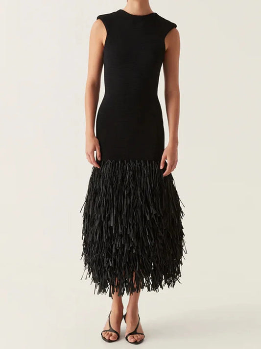 Ana | Robe longue à franges