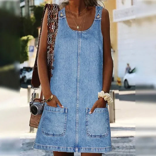 Josefine™ | Robe d'été en denim pratique et légère