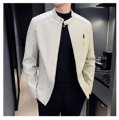 Noé | Blouson Similicuir à Col Montant pour Homme